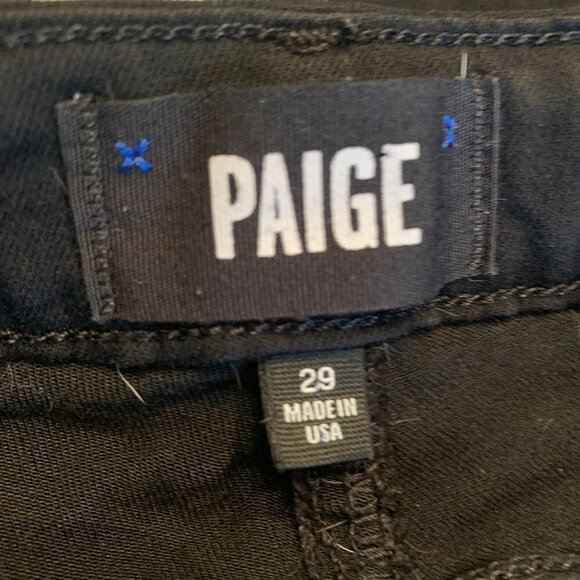 Paige sz 29 Verdugo Ultra Skinny Black Shadow Jeans - Picture 8 of 9